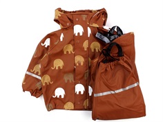 CeLaVi regntøj bukser og jakke tortoise shell med elefanter